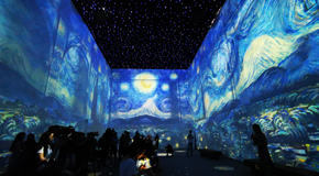 
国博用360°全景技术还原200幅原作，打造梵高沉浸展！
_艺术中国