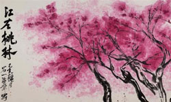姜作桃林——王海华浪漫写意作品展在水意象空间举行