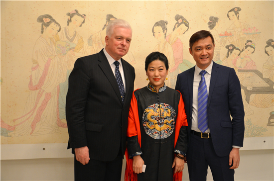 常美娟国画艺术亮相斯洛伐克驻华大使馆