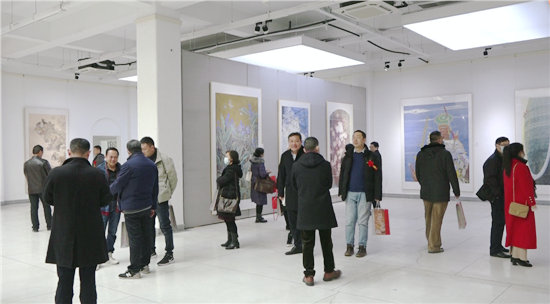 中国生态文明万里行走进宋庄——抱朴守真浑然天成 解天成书画作品展在京开幕