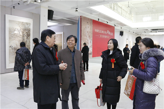 中国生态文明万里行走进宋庄——抱朴守真浑然天成 解天成书画作品展在京开幕