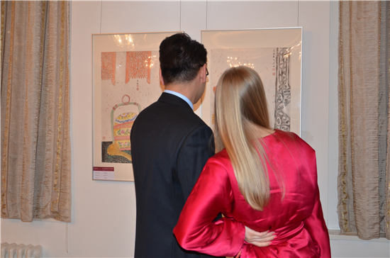 常美娟国画艺术亮相斯洛伐克驻华大使馆